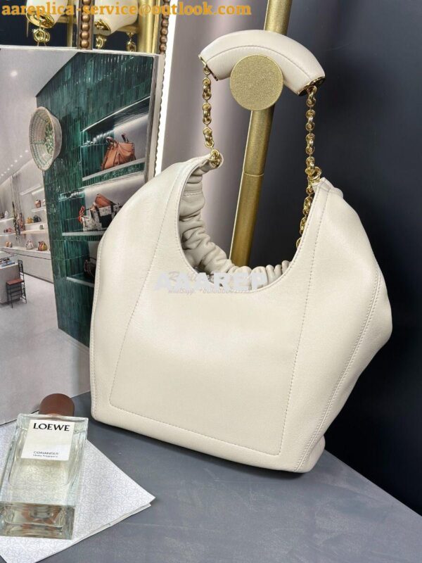 Replica Loewe Small Squeeze Bag In Nappa Lambskin A914NCH White 8