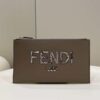 Replica Fendi 8N0178AC9S Fendi logo flat pouch clutch 8370S Tan 2