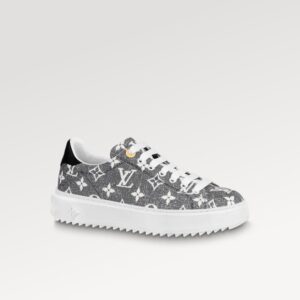 Replica Louis Vuitton gray Monogram denim Time Out Sneaker 1AAW2S