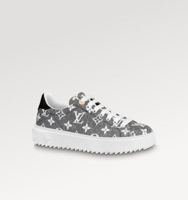 Replica Louis Vuitton gray Monogram denim Time Out Sneaker 1AAW2S 3