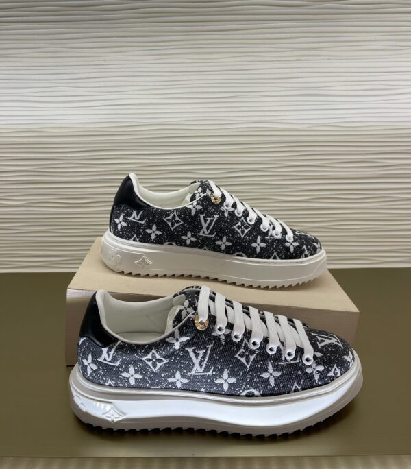 Replica Louis Vuitton gray Monogram denim Time Out Sneaker 1AAW2S 9