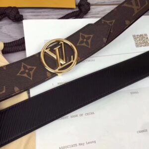 Replica Louis Vuitton LV Circle 35mm Reversible Belt M9935U 2