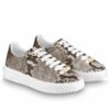 Replica Louis Vuitton Time Out Sneakers In Green Printed Leather 2