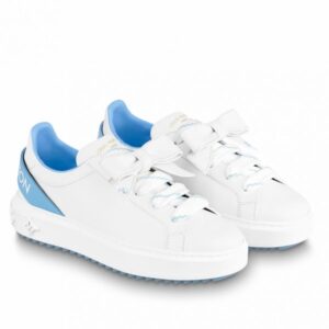 Replica Louis Vuitton Time Out Sneakers with Blue Signature Back