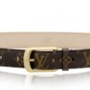 Replica Louis Vuitton Gold Damier LV 40MM Reversible Belt M0333V 2