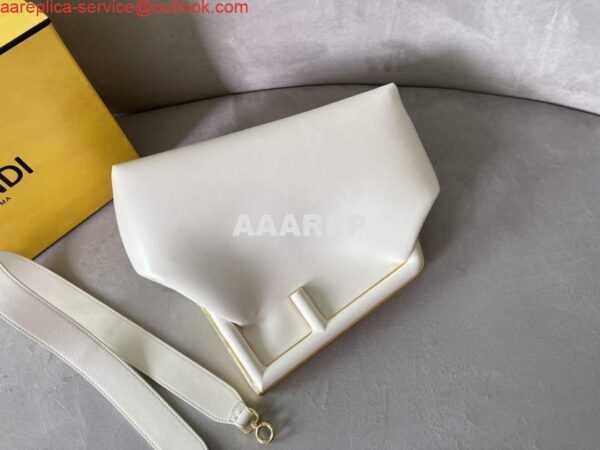 Replica Fendi FIRST 8BP127 Medium Bag White Leather 7