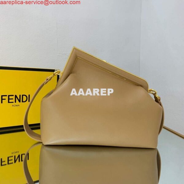 Replica Fendi FIRST Medium Bag Apricot Leather 8BP127 3