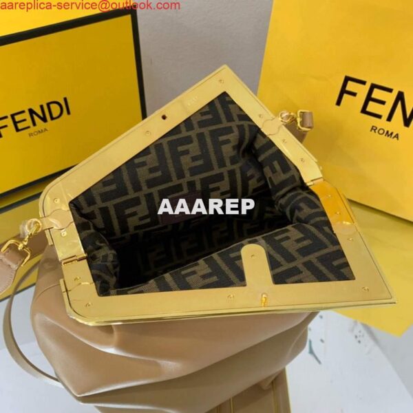 Replica Fendi FIRST Medium Bag Apricot Leather 8BP127 7