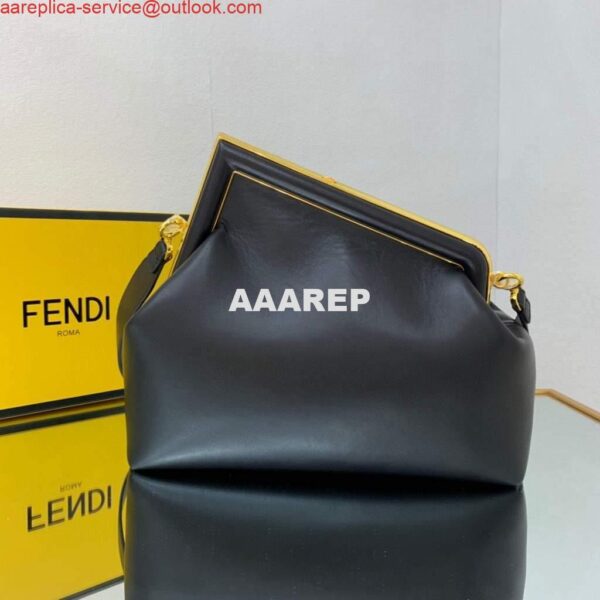 Replica Fendi FIRST Medium Bag Black Leather 8BP127 3