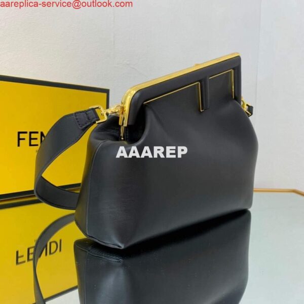 Replica Fendi FIRST Medium Bag Black Leather 8BP127 4