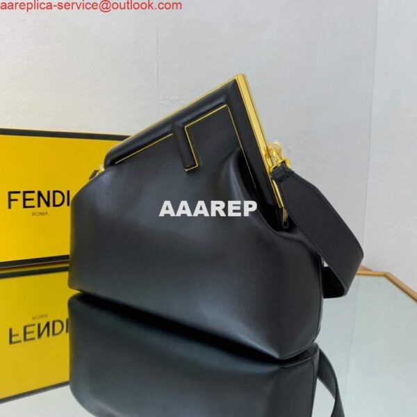 Replica Fendi FIRST Medium Bag Black Leather 8BP127 5