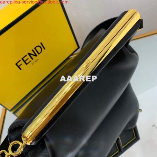 Replica Fendi FIRST Medium Bag Black Leather 8BP127 6