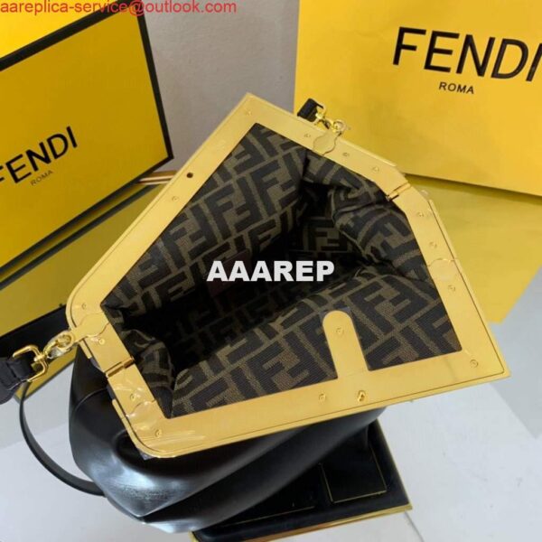 Replica Fendi FIRST Medium Bag Black Leather 8BP127 7