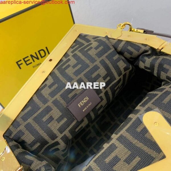 Replica Fendi FIRST Medium Bag Dark Brown Leather 8BP127 8