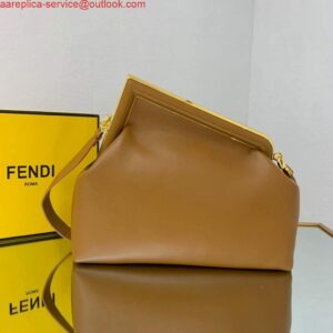 Replica Fendi FIRST Medium Bag Tan Leather 8BP127