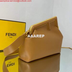 Replica Fendi FIRST Medium Bag Tan Leather 8BP127 2