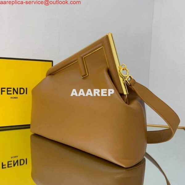 Replica Fendi FIRST Medium Bag Tan Leather 8BP127 5