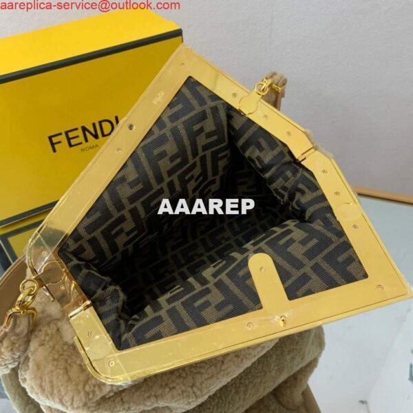 Replica Fendi First Medium Sheepskin Bag 8BP127 Apricot 7