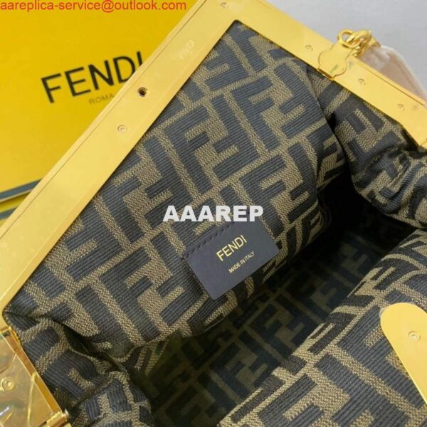 Replica Fendi First Medium Sheepskin Bag 8BP127 Beige 8