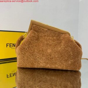 Replica Fendi First Medium Sheepskin Bag 8BP127 Brown