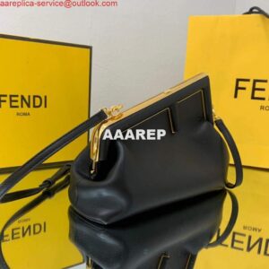 Replica Fendi FIRST Small Bag 8BP129 Black Leather 2