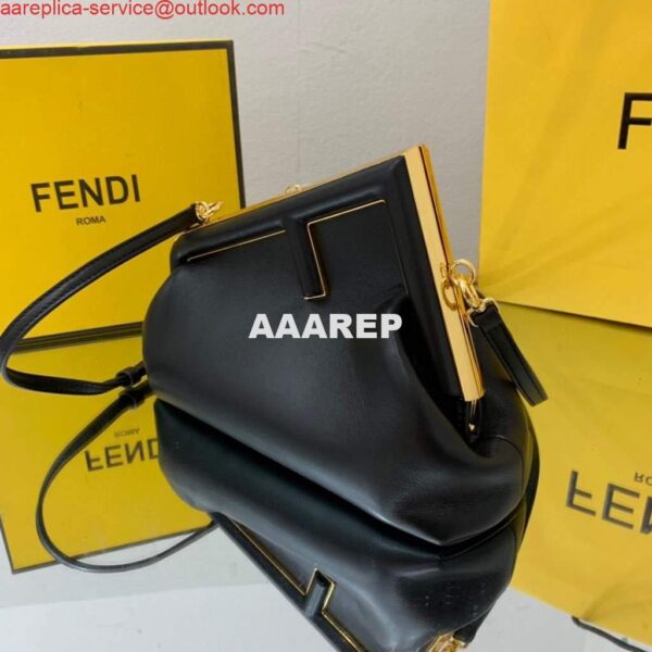 Replica Fendi FIRST Small Bag 8BP129 Black Leather 5