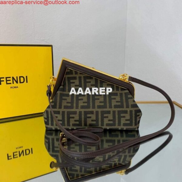 Replica Fendi FIRST Small Bag 8BP129 Dark Green FF 3