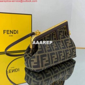 Replica Fendi FIRST Small Bag 8BP129 Dark Green FF 2