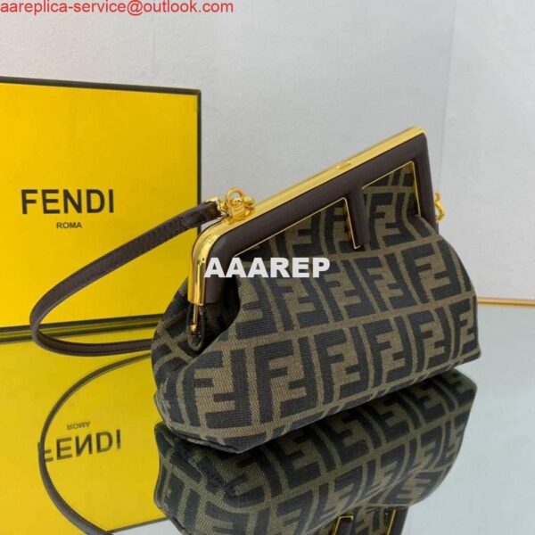 Replica Fendi FIRST Small Bag 8BP129 Dark Green FF 4