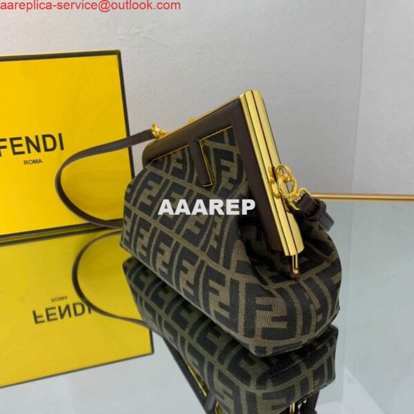 Replica Fendi FIRST Small Bag 8BP129 Dark Green FF 5