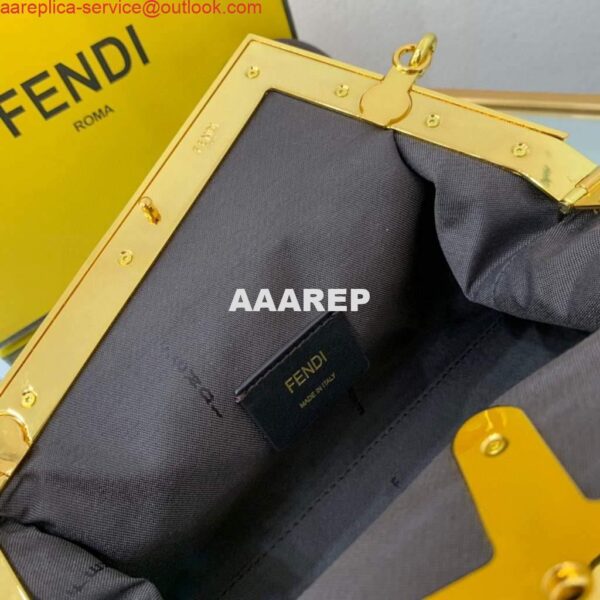 Replica Fendi FIRST Small Bag 8BP129 Dark Green FF 8