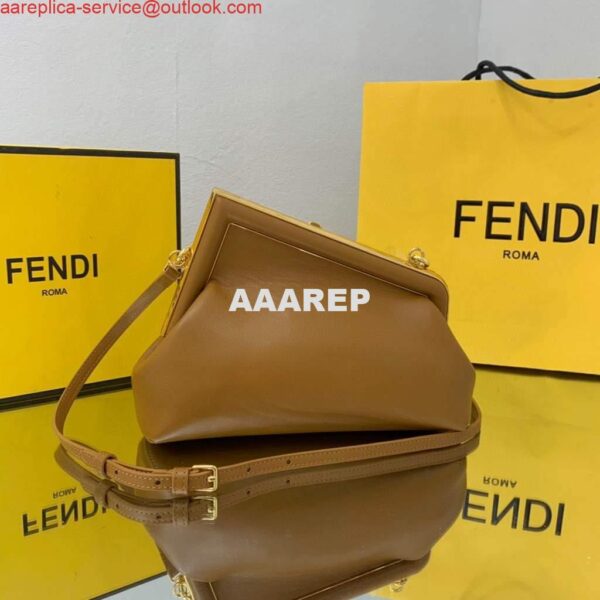 Replica Fendi FIRST Small Bag 8BP129 Leather Brown 3