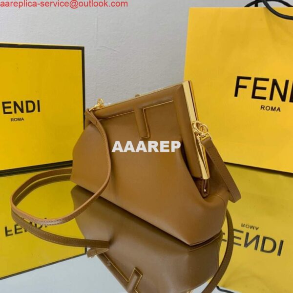 Replica Fendi FIRST Small Bag 8BP129 Leather Brown 5