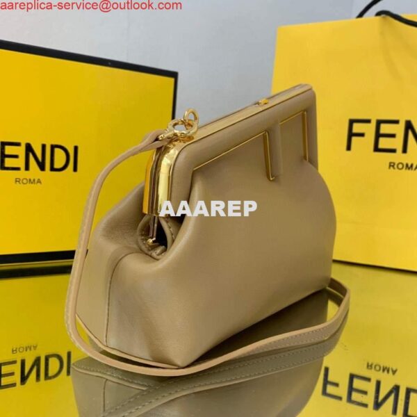 Replica Fendi FIRST Small Bag Apricot Leather 8BP129 4