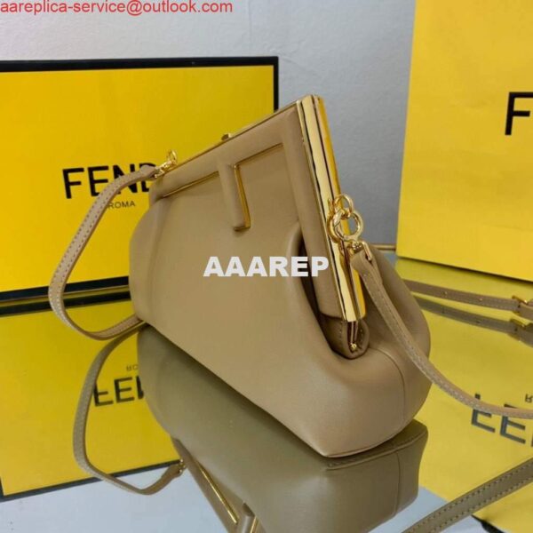 Replica Fendi FIRST Small Bag Apricot Leather 8BP129 5