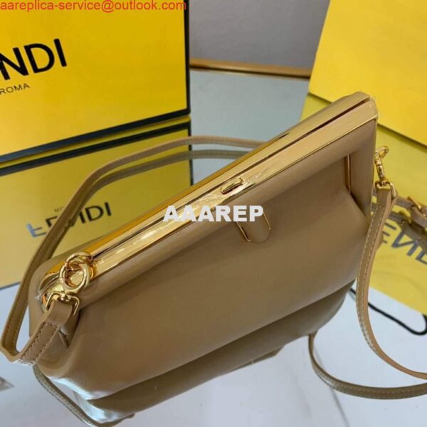 Replica Fendi FIRST Small Bag Apricot Leather 8BP129 6