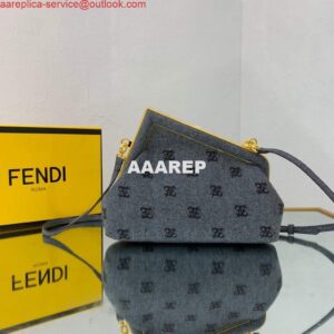 Replica Fendi First Small flannel Bag 8BP129 Blue