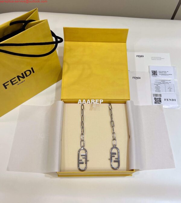 Replica Fendi Handbag Custom metal chain Shoulder Strap F10053 Silvery 4