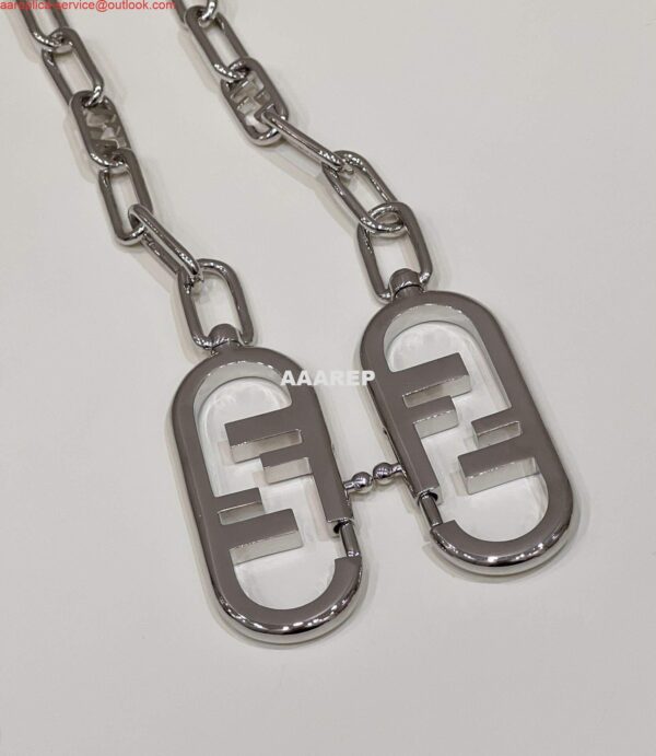 Replica Fendi Handbag Custom metal chain Shoulder Strap F10053 Silvery 6