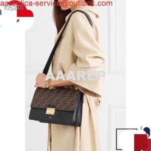 Replica Fendi Kani 0508L Shoulder Bag Black