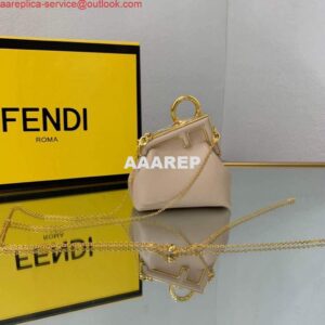 Replica Fendi Nano First Charm Shoulder Bag 7AS051 Light Pink