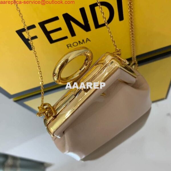 Replica Fendi Nano First Charm Shoulder Bag 7AS051 Light Pink 8