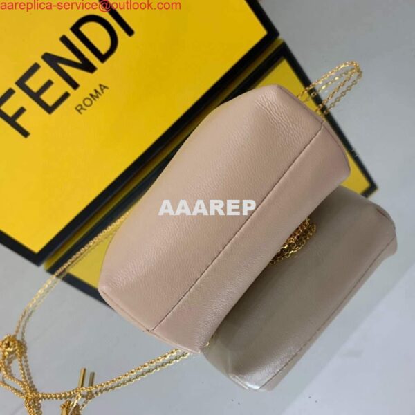 Replica Fendi Nano First Charm Shoulder Bag 7AS051 Light Pink 11