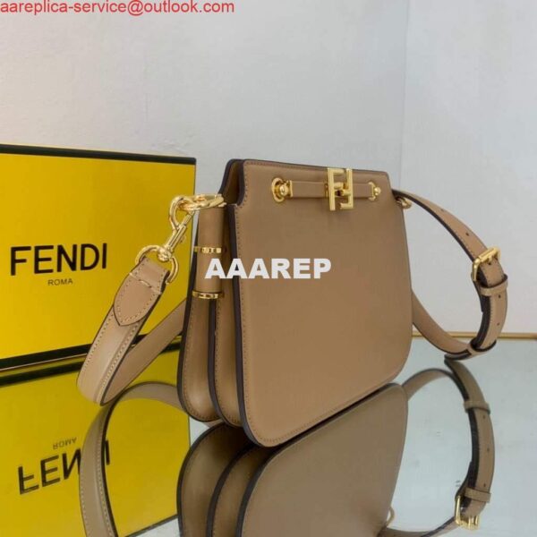 Replica Fendi Touch Beige leather Bag 8BT349 3