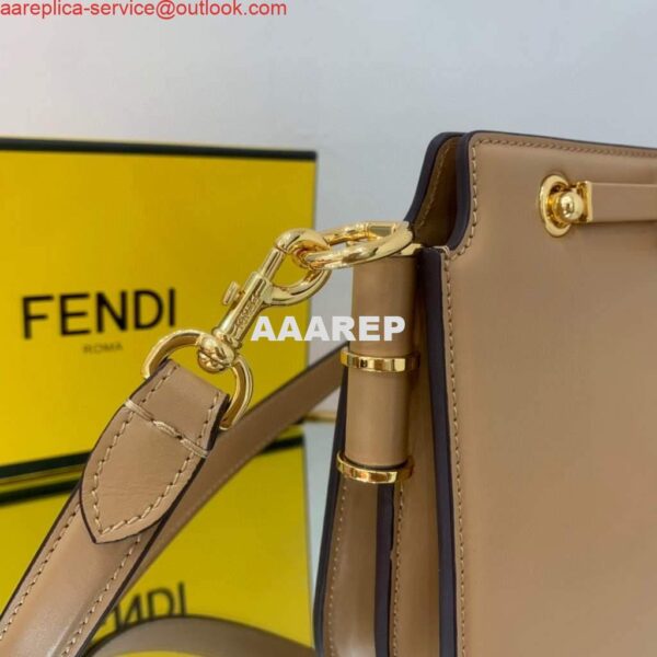 Replica Fendi Touch Beige leather Bag 8BT349 5