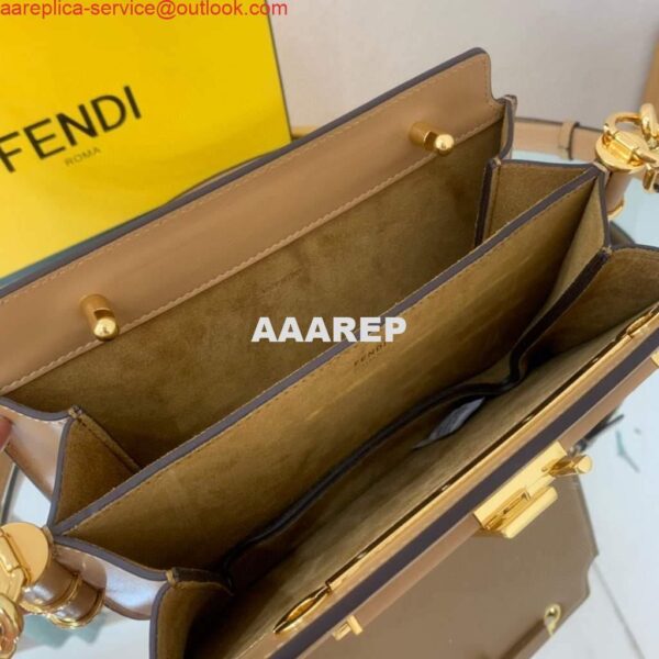 Replica Fendi Touch Beige leather Bag 8BT349 7