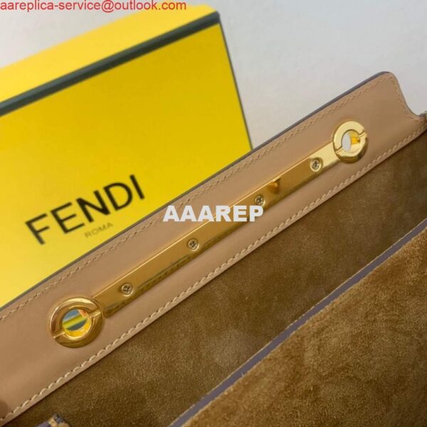 Replica Fendi Touch Beige leather Bag 8BT349 9