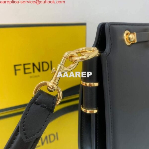 Replica Fendi Touch Black leather Bag 8BT349 5