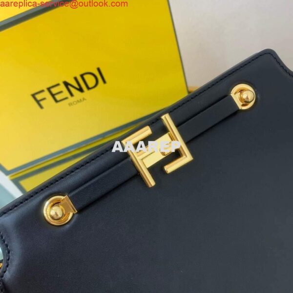 Replica Fendi Touch Black leather Bag 8BT349 6