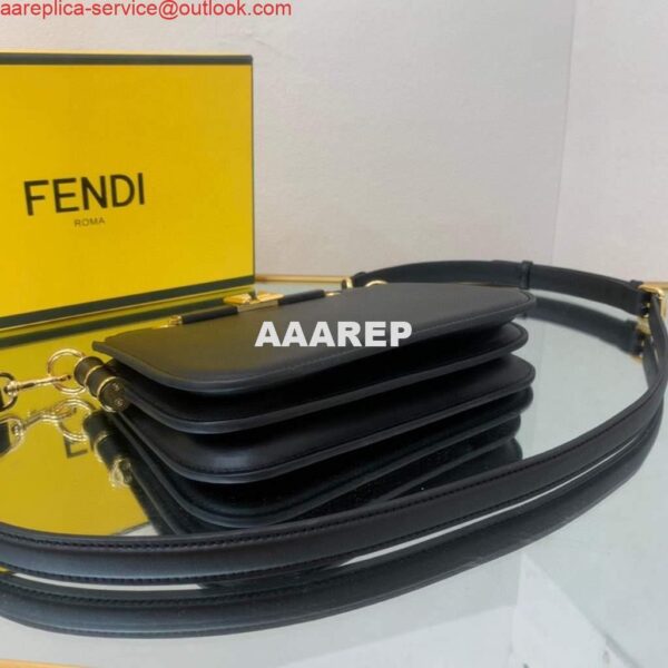 Replica Fendi Touch Black leather Bag 8BT349 10